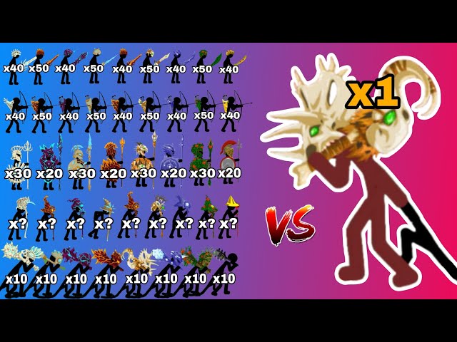 All Stick Figure Can Defeat The United Tribes Pummeler? in Stick War Legacy 