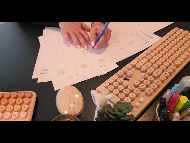 🏠 ASMR Office Sounds for Sleep or Study - Paper, Calculator, Writing, Keyboard Sounds - No Talking