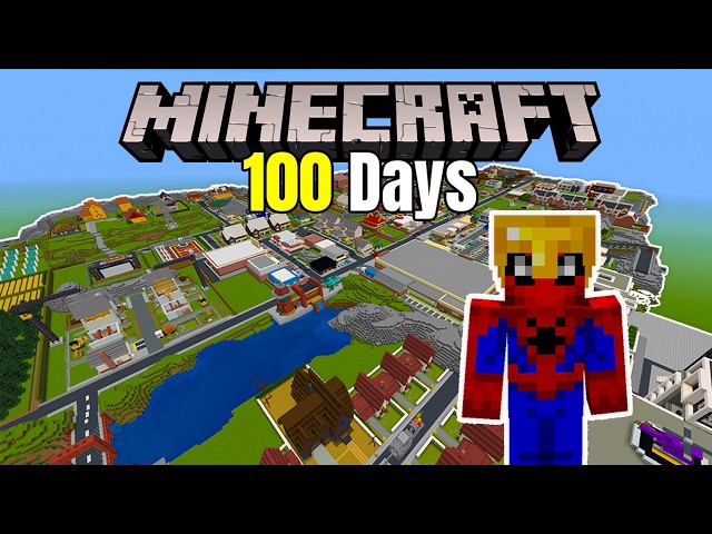 I Spent 100 Days Building In My Minecraft City