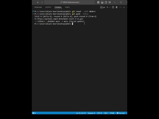 How to delete commit in github after push in Bangla