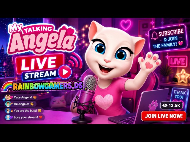 🔴 LIVE NOW | My Talking Angela 💖 | Fashion, Makeover & Fun Gameplay | TinyTots