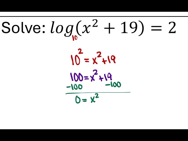 Solving Log Equations (with Quadratics) & Word Problems