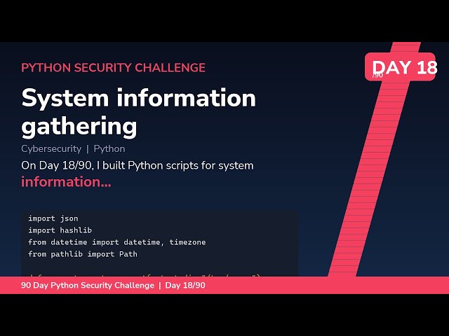 System Information Gathering - Day 18/90 Python Security Challenge