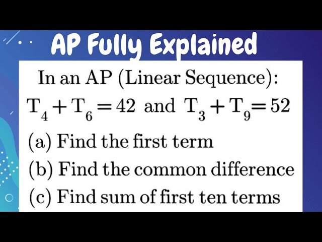 Simplified Arithmetic Progression, AP (Linear Sequence)