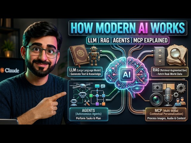 How Modern AI Works: LLM, RAG, Agents & MCP Explained