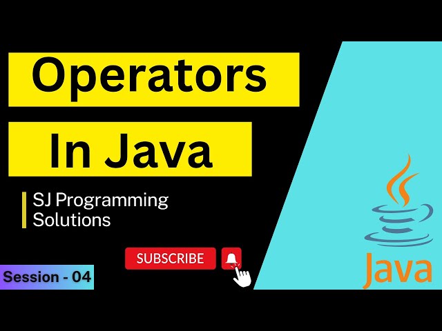 What are operators in Java? | Java Tutorials for Beginners | Session #4 #javatutorial