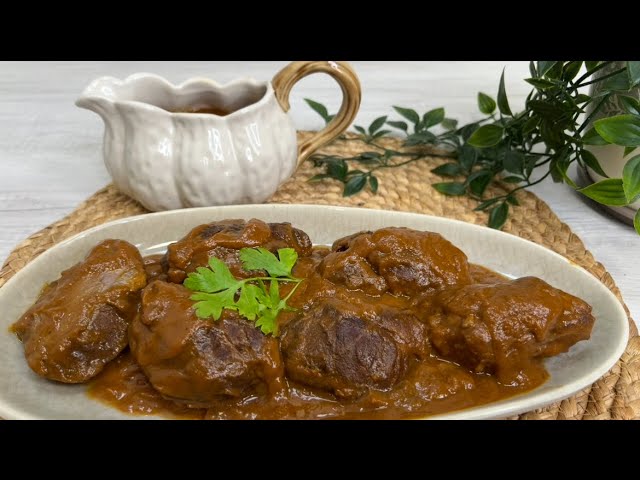😀 Beef cheeks in red wine 🐖🍷👩‍🍳, very tender and juicy, a simple and traditional recipe 😍