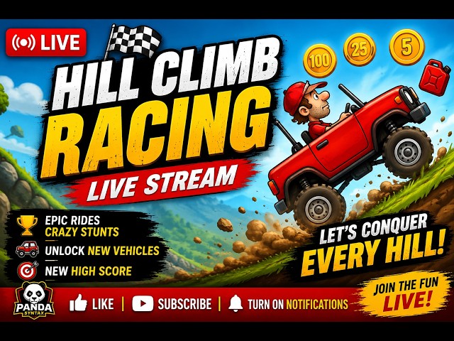 🔴 LIVE: Hill Climb Racing Gameplay | Non-Stop Fun! 🚗🔥 #gaming #live #livestream #funny #gaminglive