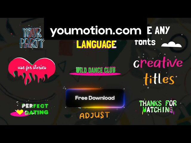 Free Colorful Creative Titles — Cartoon Text Animations (Ae, Pr, FCPX)