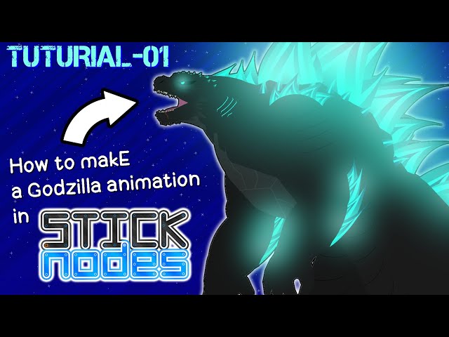 How to make a Godzilla animation in Stick Nodes(TUTORIAL) #tutorial #godzilla #sticknodes #animation