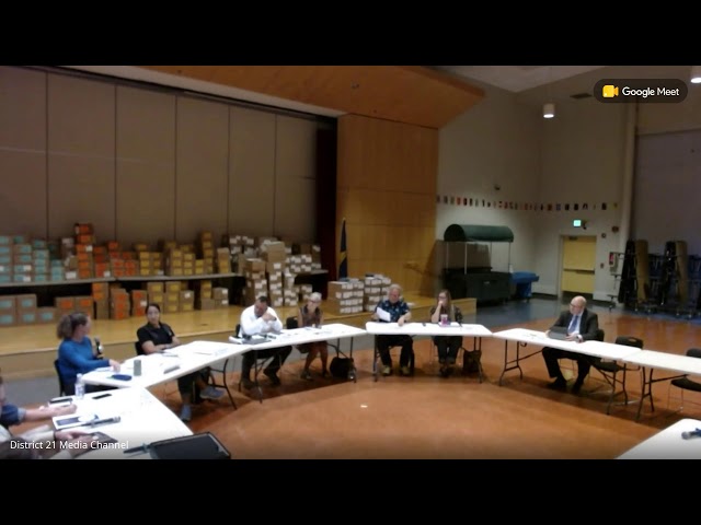 NWCSD21 Board Meeting August 20th 2026