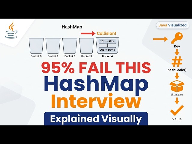 HashMap Internals Explained in 3 Minutes | Java Interview | HashMap put(), get(), hashCode & equals