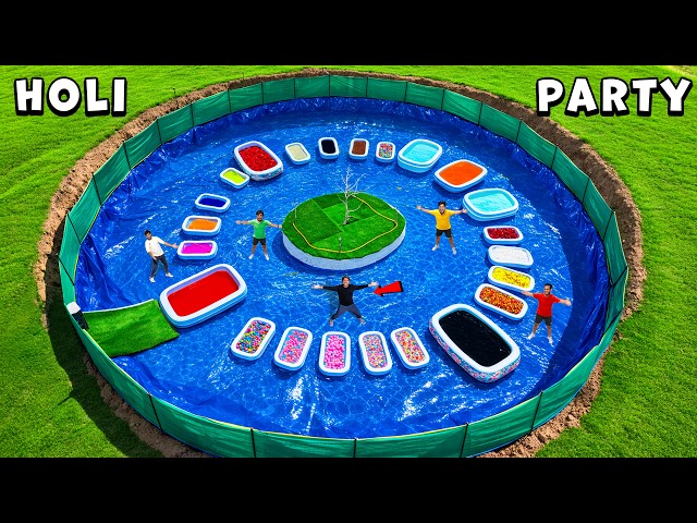 Biggest Holi Celebration at Desi Theme Park 😍 | खुद के वाटर पार्क मैं होली | Part-2