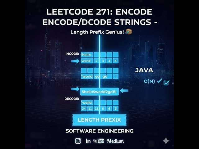 LeetCode 271: Encode/Decode Strings - Length Prefix Genius! 📦🚀😊👍