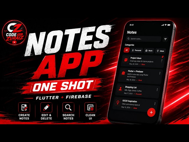 I Built a Notes App Using Flutter & Firebase | One Shot Full Project