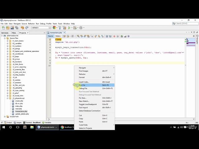 54 transactions with php and mysql - PHP and MySQL beginner to developer