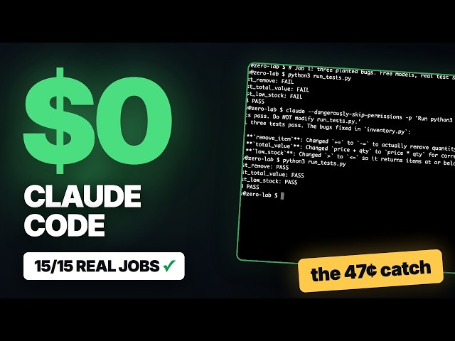 Claude Code for $0 — I Tested the Free Setup Everyone’s Sharing (15/15, One Catch)