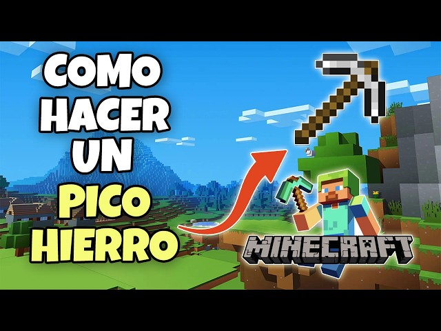 COMO HACER UN PICO DE HIERRO EN MINECRAFT JAVA Y BEDROCK  EN PC, ANDROID Y IPHONE
