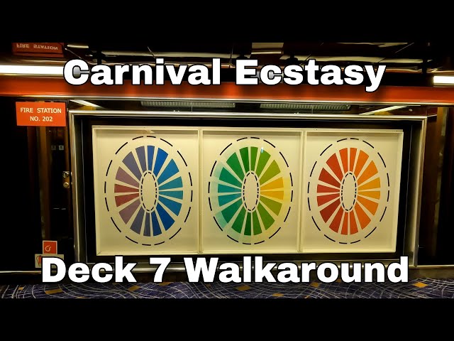 Carnival Ecstasy Desk 7 Walkaround
