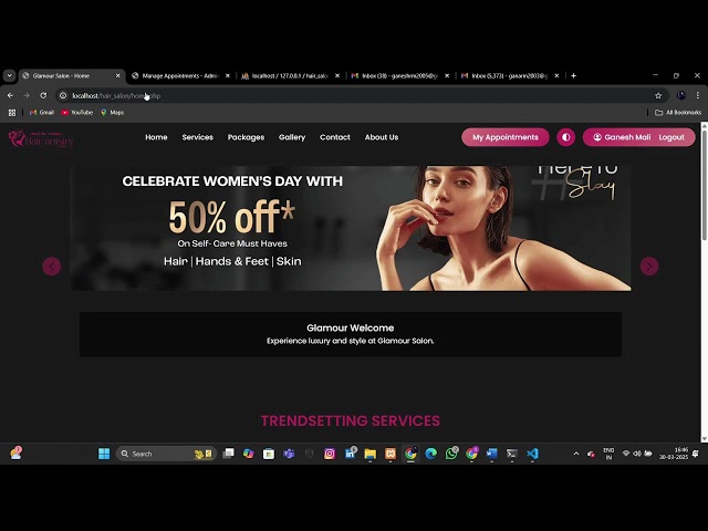 The Salon Appointment & Service Management System – Complete | HTML JS PHP MySQL Projects