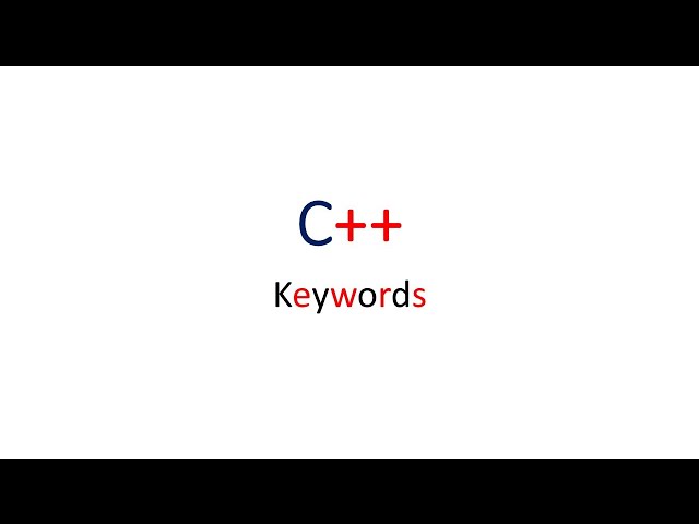 C++: Keywords