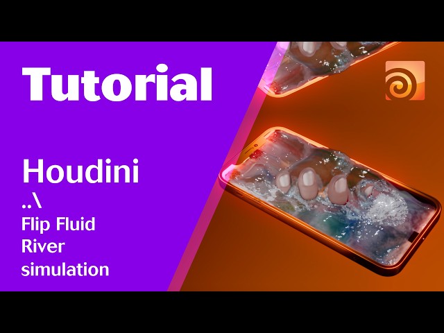 Houdini Tutorial - Flip Fluid simulation - River flow - Custom control fields with Gas Nodes