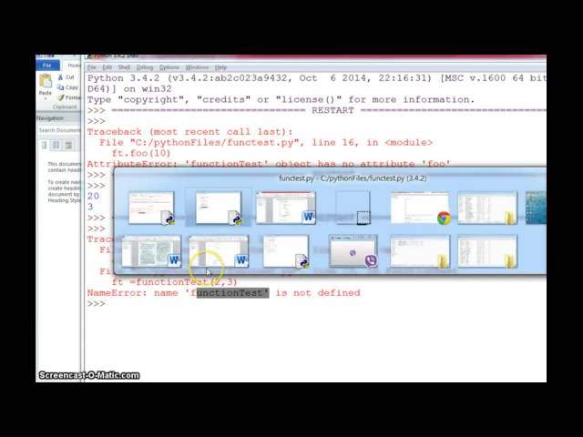 Classes and functions