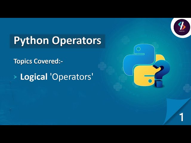 Python Tutorial For Beginners in Hindi | Logical Operators in Python | Python Tutorial
