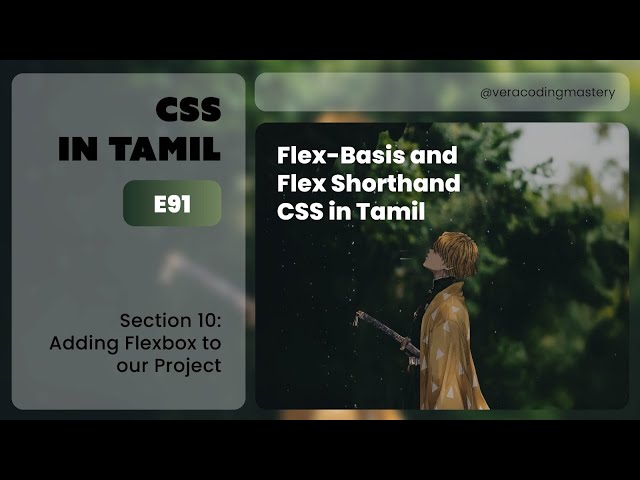 E91: What flex-basis Does | CSS In Tamil