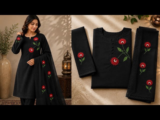 Gorgeous and unique rose 🌹 flower embroidery design #embroidery #beginners #viral #artisanskills