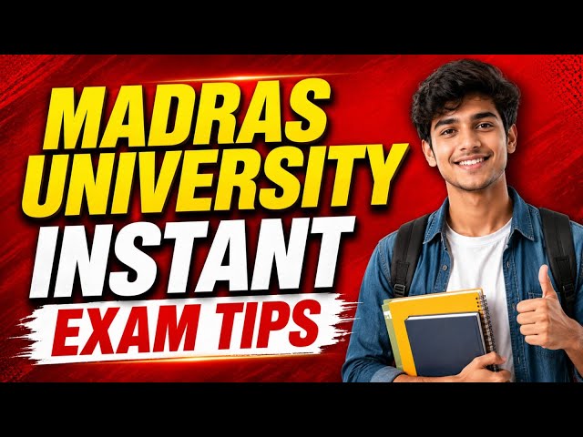 Madras University Instant Exam Tips! To Score 40+