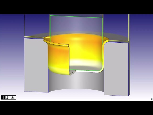 Cylindrical Cup Deep Drawing Simulations