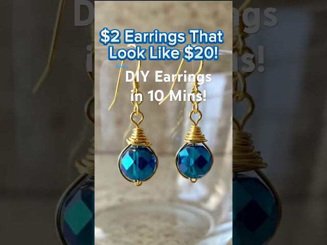 Make Wire Wrapped Earrings in 10 Minutes Easy DIY Jewelry for Beginners! #wirewrappedjewelry #diy