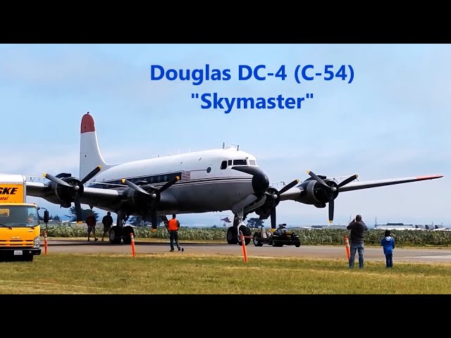 Douglas DC-4 / C-54E Skymaster 100% ORIGINAL SOUND FULL ENGINE START-UP + TAKE-OFF & LAND N460WA