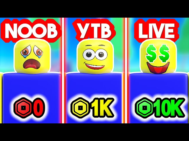 NOOB vs YOUTUBER vs STREAMER (Pls Donate - Roblox)