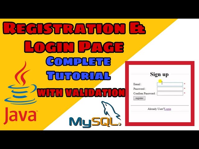 Registration & Login Page | Complete Tutorial | JSP & Servlet | Java | MySQL | JavaScript | Eclipse
