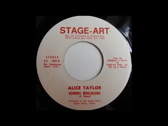 Alice Taylor - Sounds Ridiculous [ Soul Sample ]