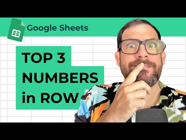 How to Highlight Top 3 Numbers in Row