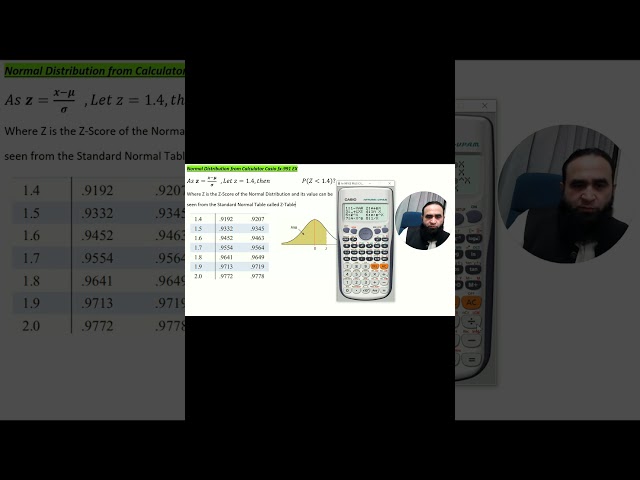 Normal Distribution  on Calculator fx-991 ES | Probability and Statistics |Fakhar Stem Sphere