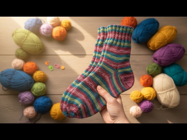Knit Socks Like a Pro! 🧦 The Easiest "No-Fail" Method for Beginners