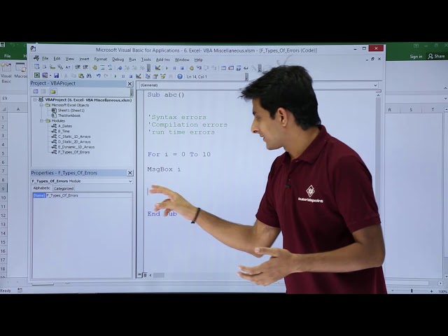 Excel VBA - Types of Errors