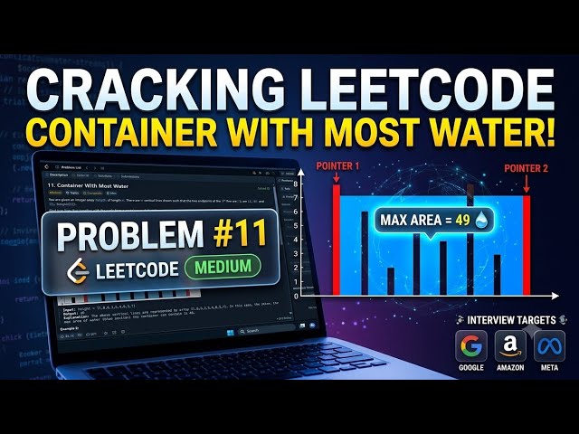 LeetCode 11: Container With Most Water | Two Pointer Approach (Python)