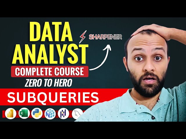 Data Analytics Tutorial #31 SQL Subqueries Explained | WHERE, SELECT, FROM & Correlated Subqueries