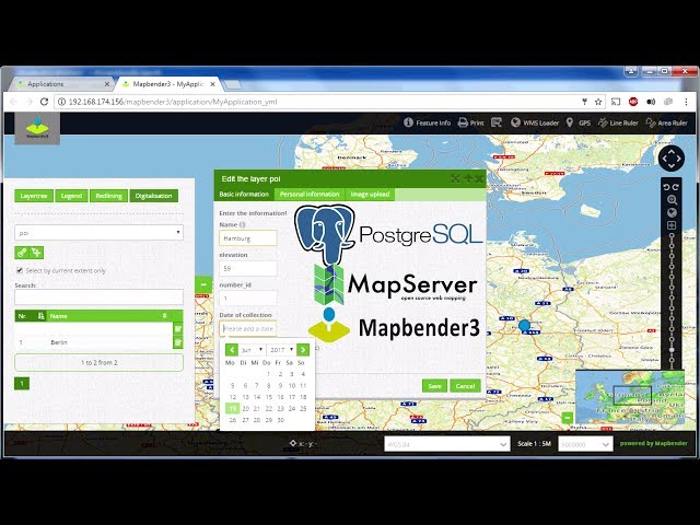 Erstellen eines webbasierten Geoinformationssystems (MapServer & Mapbender3)