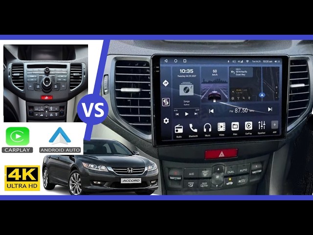 Installation CarPlay Android Auto Radio and backup camera on Honda Accord 8 Acura TSX [2008–2012]
