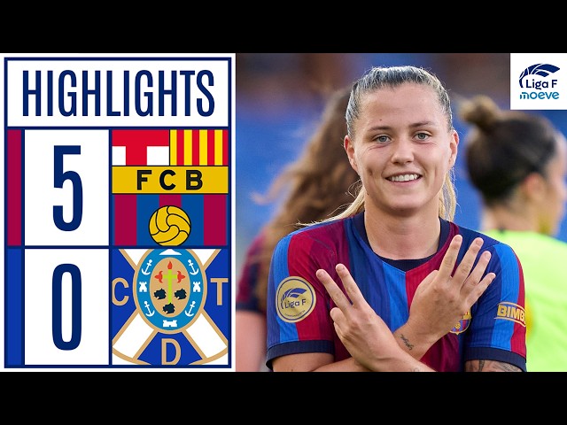 FC BARCELONA 5 - 0 COSTA ADEJE TENERIFE | RESUMEN LIGA F MOEVE