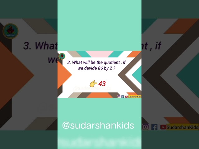 Mental Maths Quiz for Small Kids (To watch full video check the description box)    #sudarshankids