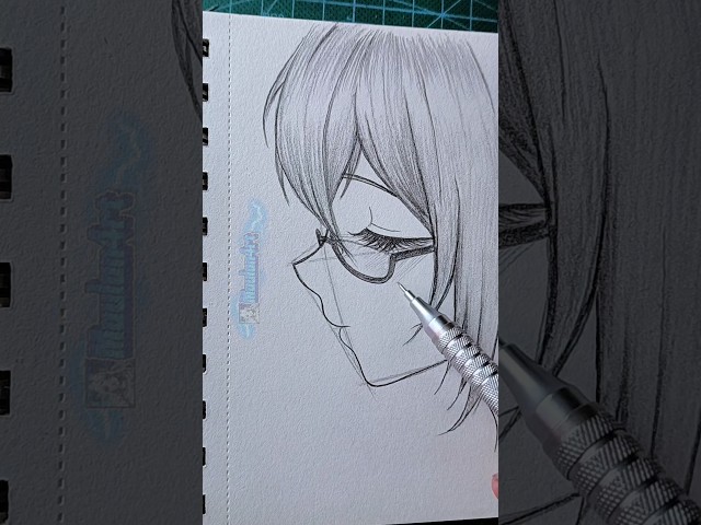 how to draw anime girl from side view ##drawing #manga #anime #art #tutorial