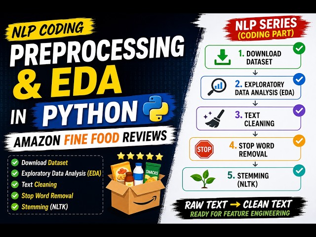 Amazon Fine Food Reviews | NLP Preprocessing & EDA in Python (Coding)