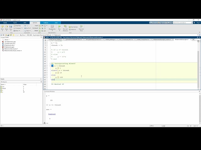 MATLAB If Statements